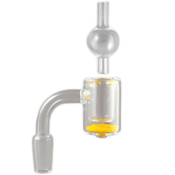 Dabbing Glasbanger Set Bongkopf 14.5 Schliff mit Carb Cap Aufsatz 1